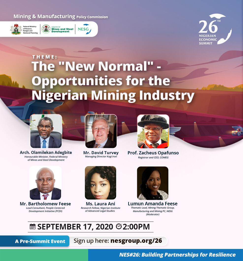 NES26 Pre-Summit Event: The “New Normal” - Opportunities for the Nigerian Mining Industry